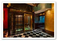 Beveled Glass and Brass Elevator